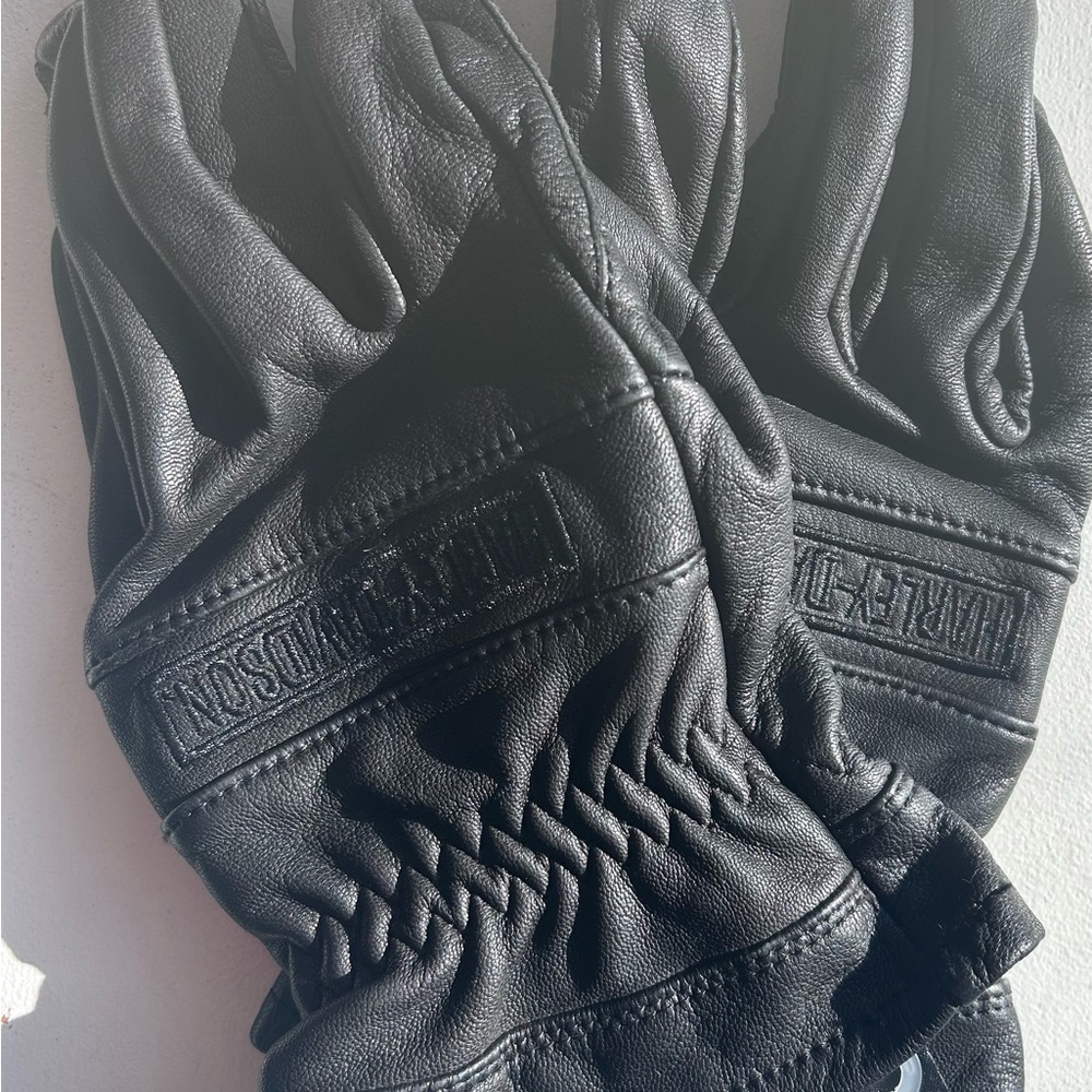 Harley-Davidson Black Leather Motorcycle Gloves